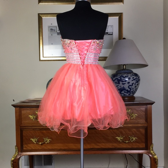 NEW Women's SHORT Embroidery Rhinestones beaded homecoming Party prom dress - Picture 3 of 5